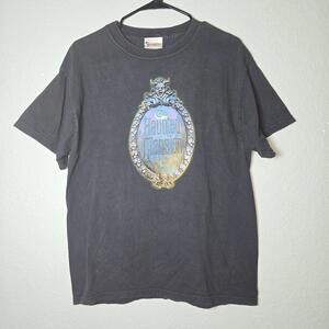 VTG Disney World Haunted Mansion Shirt Beware Ghosts RARE Mirror Ghouls Sz L